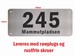 Skilt husnummer Design-1228R0B Rustfri plade 12x28cm