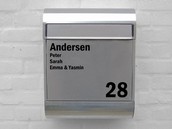 Navneskilt til postkassen DesignA2
Varenr. 18721